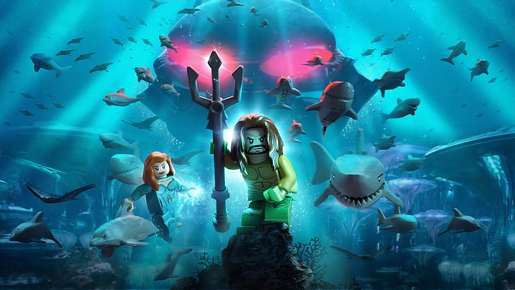 ビデオゲーム レゴdcスーパーヴィランズ アクアマン レゴ メラ Dcコミック サメ 水中 Hdデスクトップの壁紙 Wallpaperbetter