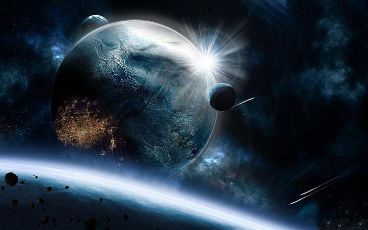 planets asteroids speed impact explosion-Space HD .., planets wallpaper, HD wallpaper