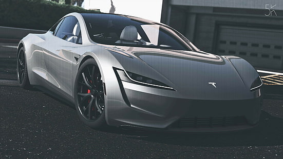 Tesla Roadster, GTA 5, 2020 Otomobil, elektrikli otomobil, 4K, HD masaüstü duvar kağıdı HD wallpaper