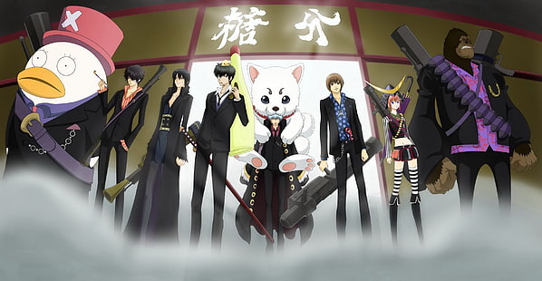 Gintama Tapete, Anime, ein Stück, Gintama, Gintoki, Hijikata, HD-Hintergrundbild HD wallpaper