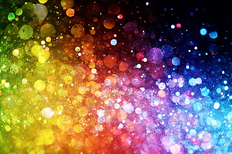 lights, background, color, colorful, abstract, rainbow, bokeh, HD wallpaper HD wallpaper