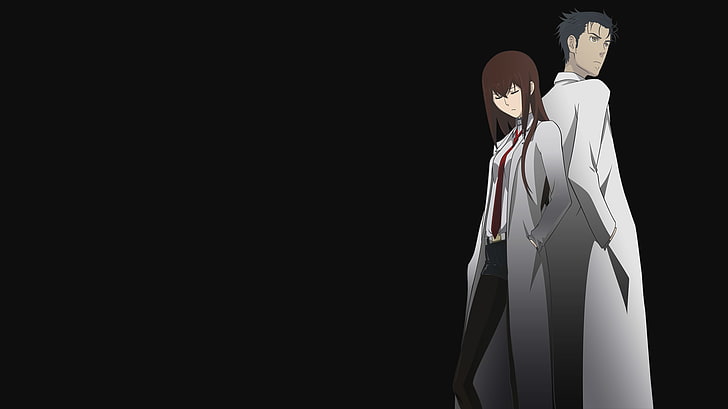 Anime, Steins; Gate, Makise Kurisu, Okabe Rintarou, HD-Hintergrundbild