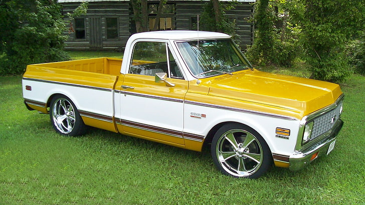 1967, 1968, 1969 Chevrolet C/K, 1970, 1971, 1972, Chevy, Chevrolet, Chevrolet C/K, C20, Truck, muscle cars, Cheyenne, custom, classic car, HD wallpaper