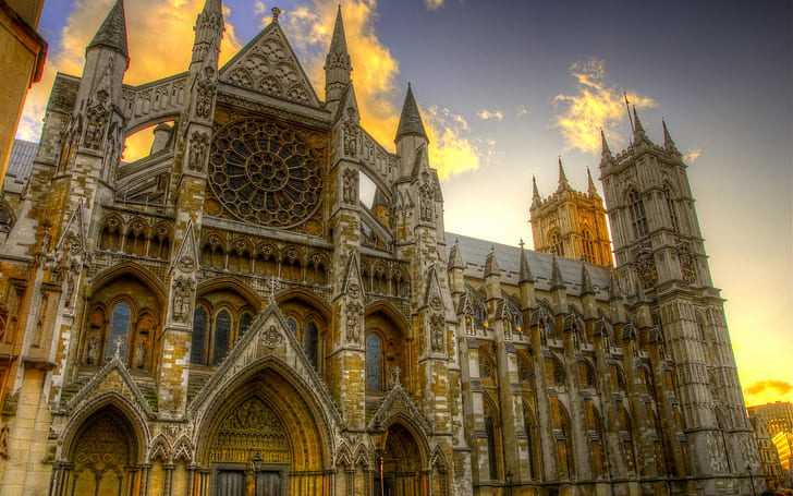 Buildings, Building, Architecture, Cathedral, Church, Close-Up, HDR, London, Religious, Westminster Abbey, HD wallpaper