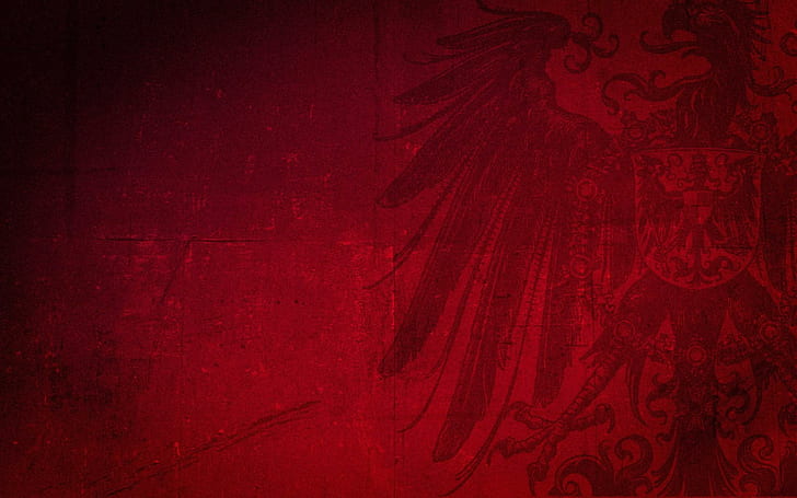 Red eagle crest, black eagle logo, digital art, 1920x1200, eagle, crest, HD wallpaper
