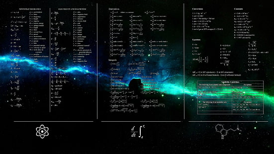Химия, математика, физика, наука, HD обои HD wallpaper