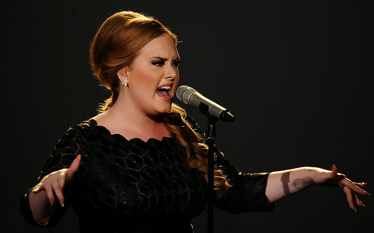Adele Performing, celebrity, celebrities, celebs, artist, adele singer, HD wallpaper