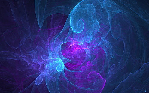 lila und blau Rauch Tapete, Rauch, verschwommen, hell, Zahlen, HD-Hintergrundbild HD wallpaper