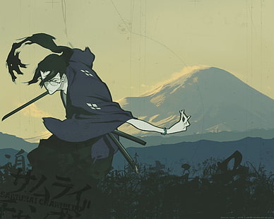 персонаж самурая, аниме, самурай чамплоо, джин (самурай чамплоо), HD обои HD wallpaper