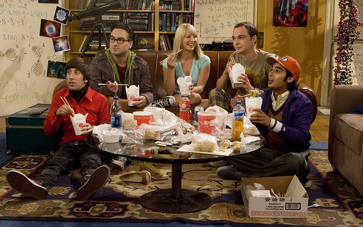 The Big Bang Theory Characters, sitcom, comédie, drôle, bazinga, Fond d'écran HD
