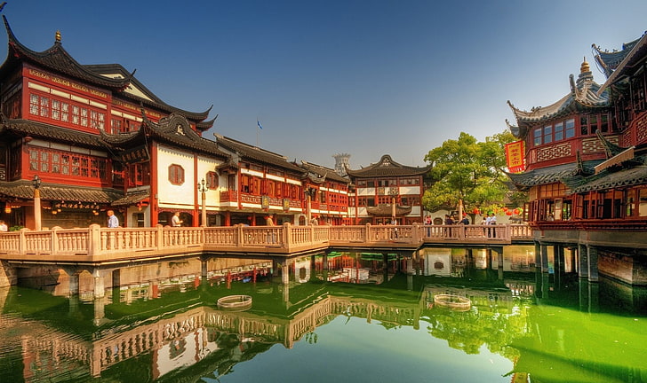 Palaces, Tea Palace, China, Palace, Shanghai, HD wallpaper