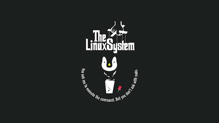Linuxシステムのロゴ Linux Tux The Godfather ユーモア Hd