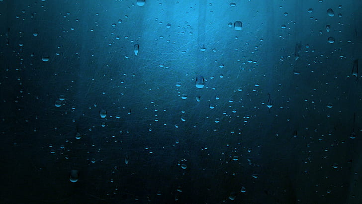 HD Raindrops Tergores, logam, hujan, raindrops, tergores, Wallpaper HD