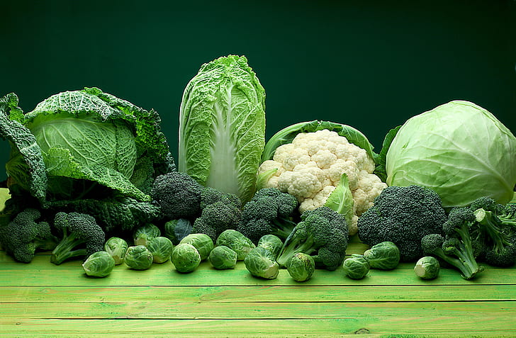 Grün, Gemüse, Farbe, Holz, Brokkoli, Kohl, HD-Hintergrundbild