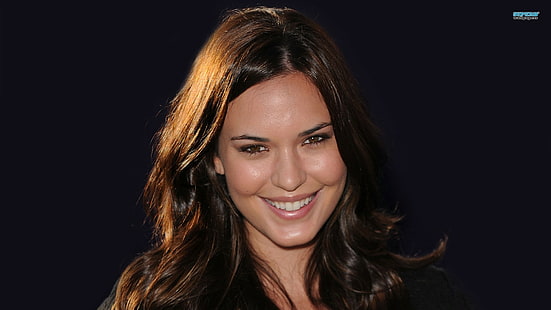 Odette Annable, rosto, fundo simples, mulheres, sorrindo, HD papel de parede HD wallpaper