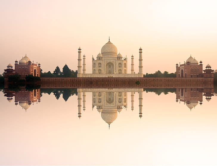 Castillo, India, monumento, templo, Taj Mahal, El Taj Mahal, Agra, casstle, Pradesh, Fondo de pantalla HD