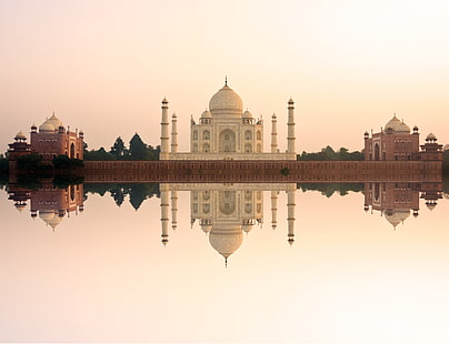 Yamuna rive, 5K, Indien, Taj Mahal, Agra, HD tapet HD wallpaper