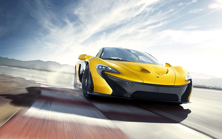 McLaren P1 2014, mobil konsep kuning, mclaren, 2014, Wallpaper HD
