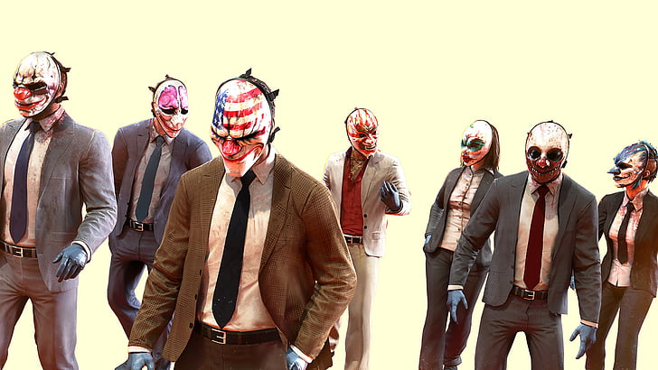 Payday、Payday 2、Chains（Payday）、Clover（Payday）、Dallas（Payday）、Houston（Payday）、Jiro（Payday）、Sydney（Payday）、Wolf（Payday）、 HDデスクトップの壁紙