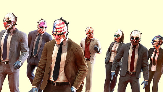 Payday, Payday 2, Chains (Payday), Clover (Payday), Dallas (Payday), Houston (Payday), Jiro (Payday), Sydney (Payday), Wolf (Payday), Fond d'écran HD HD wallpaper