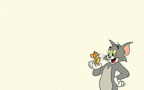 Tom and Jerry wallpaper, cat, mustache, minimalism, Tom and Jerry, mouse, HD wallpaper HD wallpaper