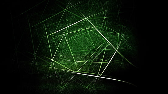 abstracto, neón, verde, luces, rayas, líneas, Fondo de pantalla HD HD wallpaper