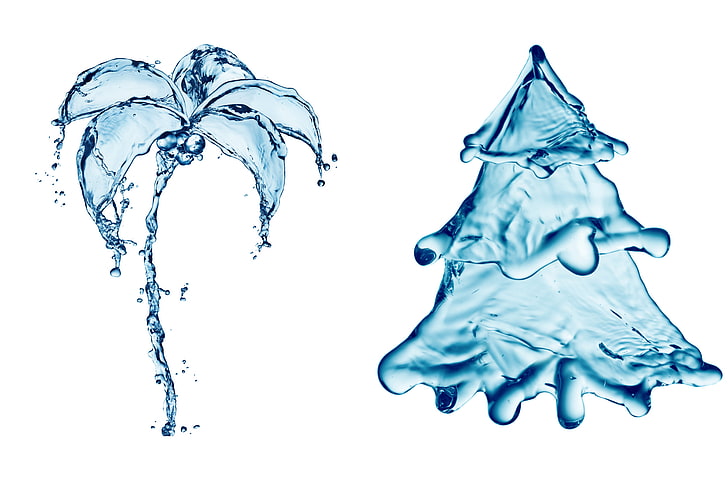 Dos árboles salpican agua ilustración, agua, gotas, chorro, Palma,  creativo, Fondo de pantalla HD | Wallpaperbetter