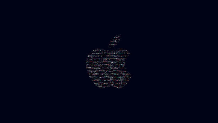 Logo Apple, kode, desain, latar belakang sederhana, logo apel, kode, desain, latar belakang sederhana, Wallpaper HD