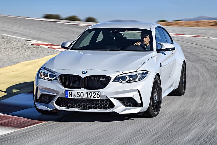 movement, coupe, track, turn, BMW, 2018, F87, M2, M2 Competition, HD wallpaper