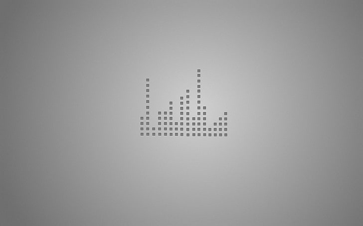 equalizer icon, simple, dots, gray, minimalism, digital art, HD wallpaper
