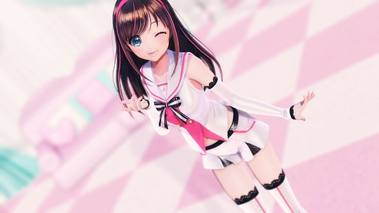 Kizuna Ai Anime Mädchen 3d, HD-Hintergrundbild HD wallpaper