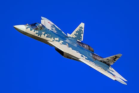 истребитель, полёт, многофункциональный, Т-50, «ПАК ФА», Су-57, HD обои HD wallpaper
