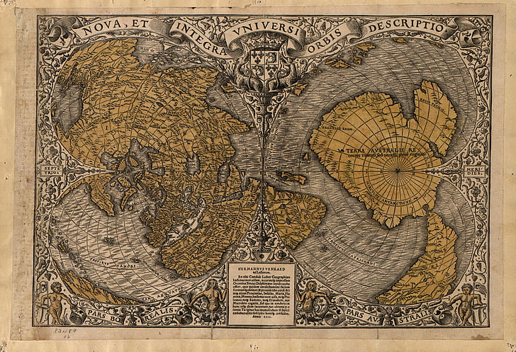 خريطة العالم ، خريطة ، خريطة العالم ، خريطة قديمة، خلفية HD