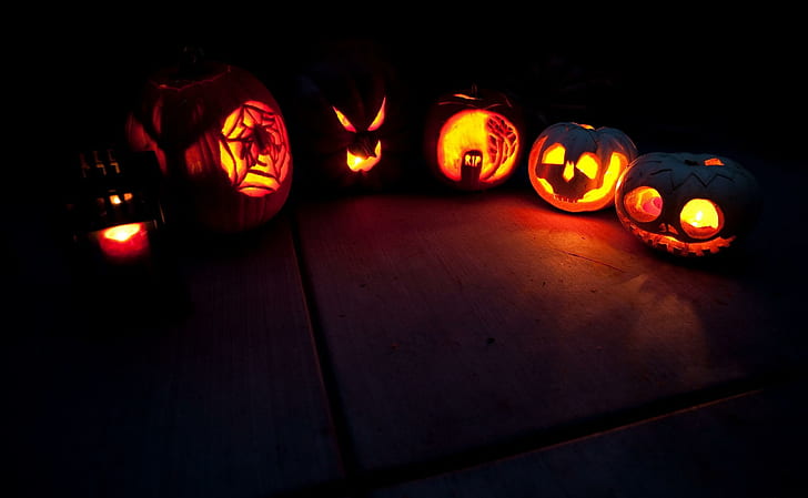 halloween, holiday, pumpkin, lights, semi-circle, light, halloween, holiday, pumpkin, lights, semi-circle, light, HD wallpaper