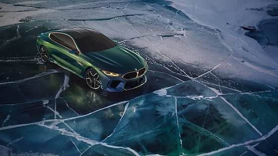 Geneva Motor Show, 4K, BMW Concept M8 Gran Coupe, 2018, Tapety HD HD wallpaper