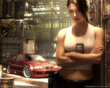 kvinnors vita crop top, Need for Speed: Most Wanted, Need for Speed, HD tapet HD wallpaper