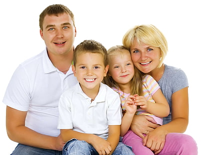 남자의 흰색 폴로 셔츠, 가족, 어린이, 어머니, 어린이, HD 배경 화면 HD wallpaper