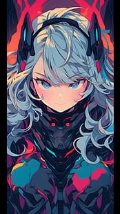  girl in armor, anime girls, HD wallpaper HD wallpaper