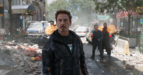 4k, Tony Stark, Robert Downey Jr, Avengers: Perang Infinity, Iron Man, Wallpaper HD HD wallpaper