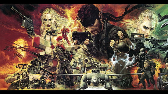 Red Alert-Spieltapete, Metal Gear Solid 3: Schlangenfresser, Big Boss, Revolver Ocelot, The Boss, Colonel Volgin, Videospiele, Grafik, Metal Gear Solid, Metal Gear, HD-Hintergrundbild HD wallpaper