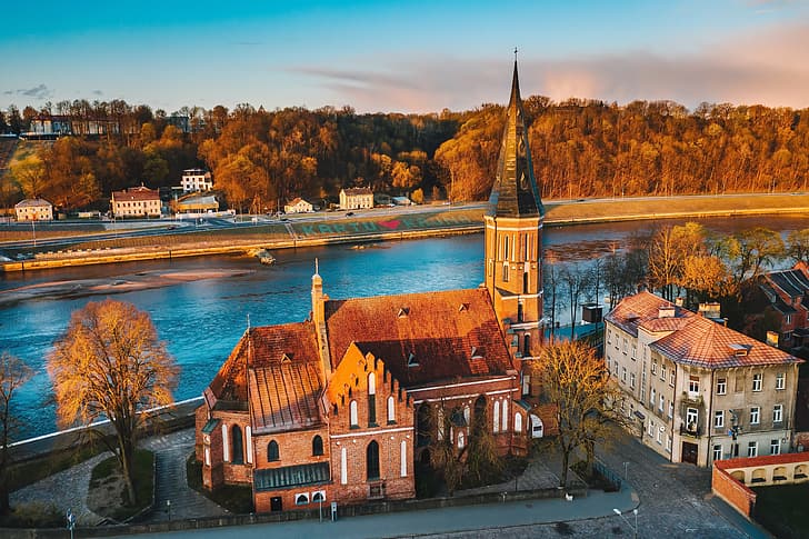 Lithuania, Kaunas, Gereja Vytautas, Wallpaper HD
