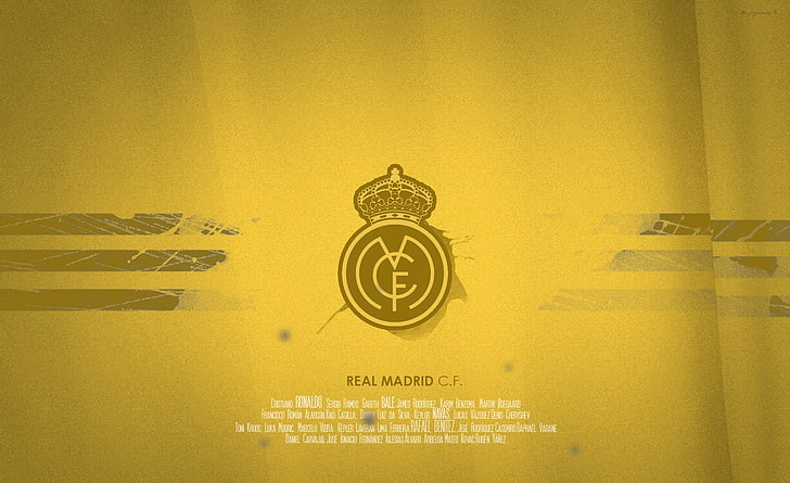 Real Madrid, vcf text, Sports, Football, real madrid, ronaldo, benzema, bale, la liga, HD wallpaper