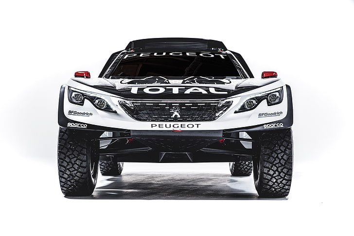 Peugeot 3008 DKR, raduno, Paris Auto Show 2016, sfida Dakar, Sfondo HD