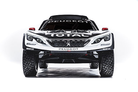 Peugeot 3008 DKR, rally, Paris Auto Show 2016, Dakar challenge, HD wallpaper HD wallpaper