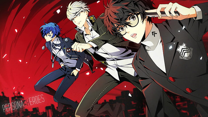 Persona, Anime, Joker (Persona), Minato Arisato, Videospel, Yu Narukami, HD tapet