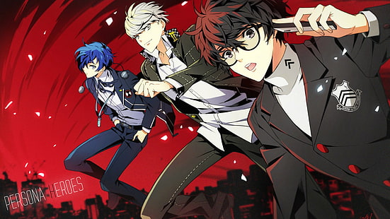 Persona, Anime, Joker (Persona), Minato Arisato, Videospel, Yu Narukami, HD tapet HD wallpaper