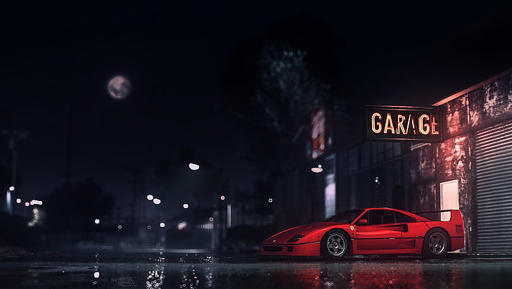 Ferrari, Ferrari F40, Wallpaper HD