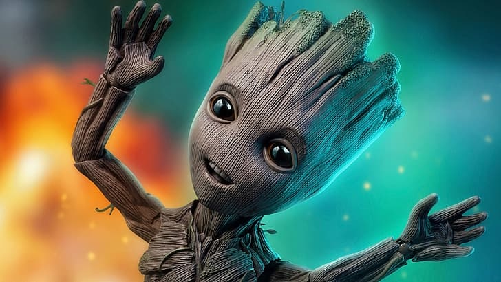 Guardians of the Galaxy Vol. 2, Groot, HD tapet