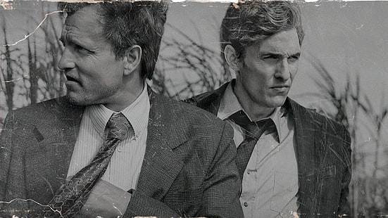 giacca da uomo con risvolto intagliato, True Detective, Woody Harrelson, Matthew McConaughey, HBO, Sfondo HD HD wallpaper