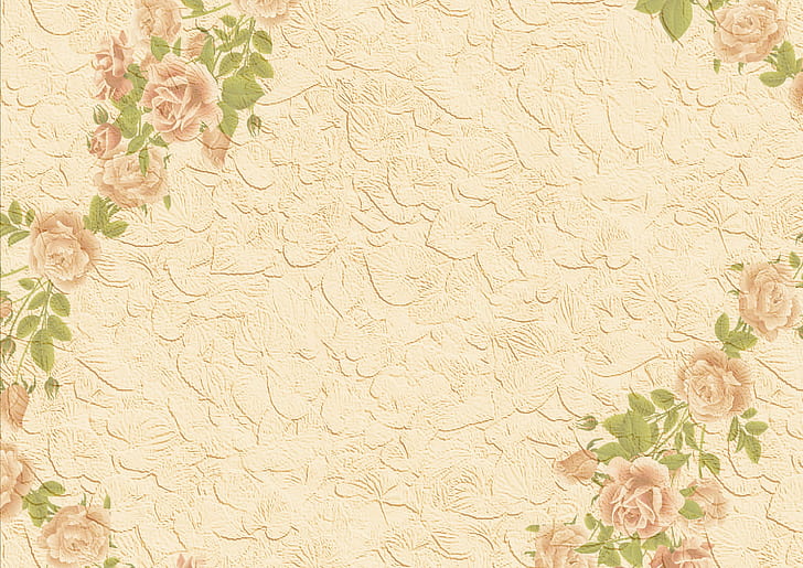 leaves, background, roses, texture, beige, Cvety, HD wallpaper